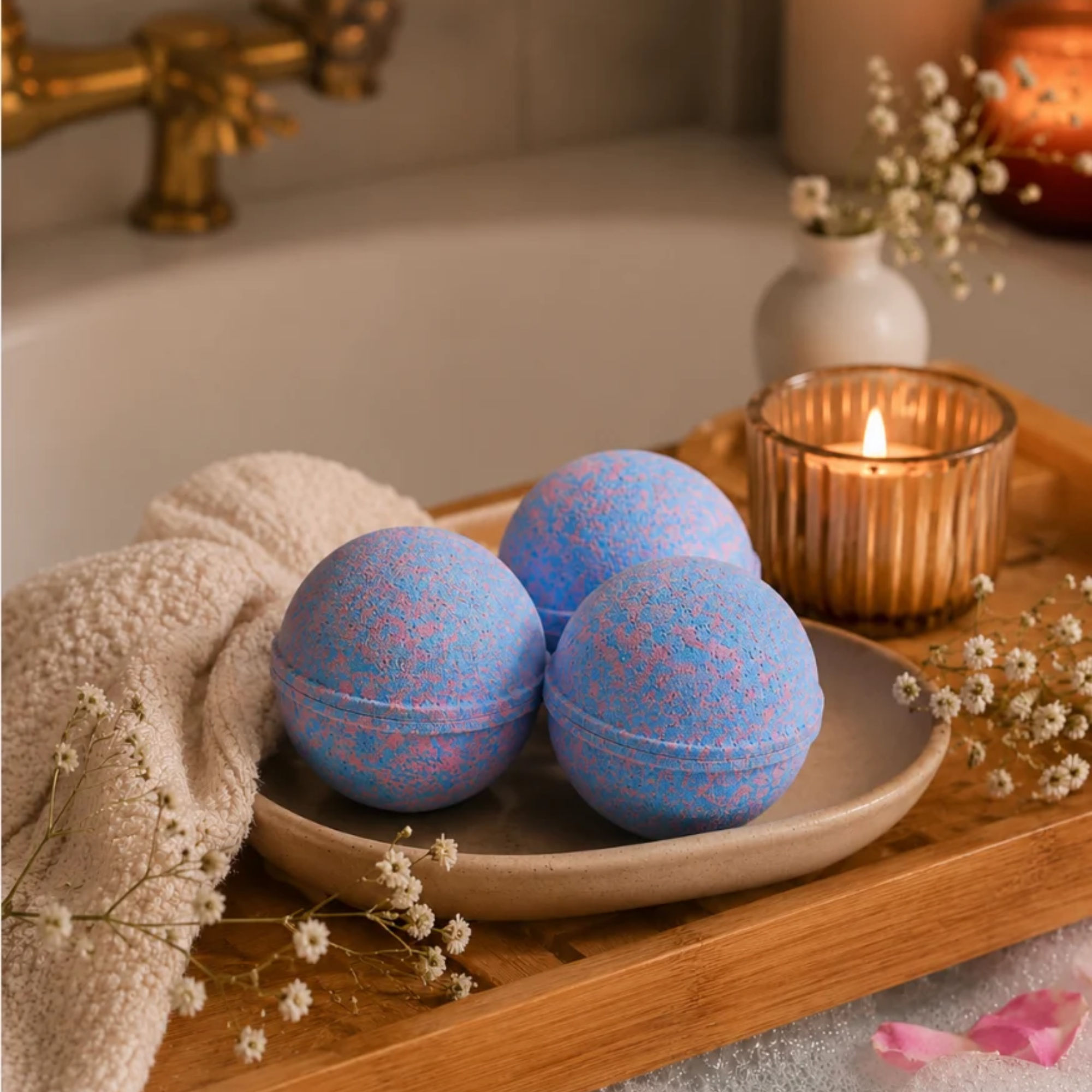 Baby Powder — Bath Bomb Set van 3