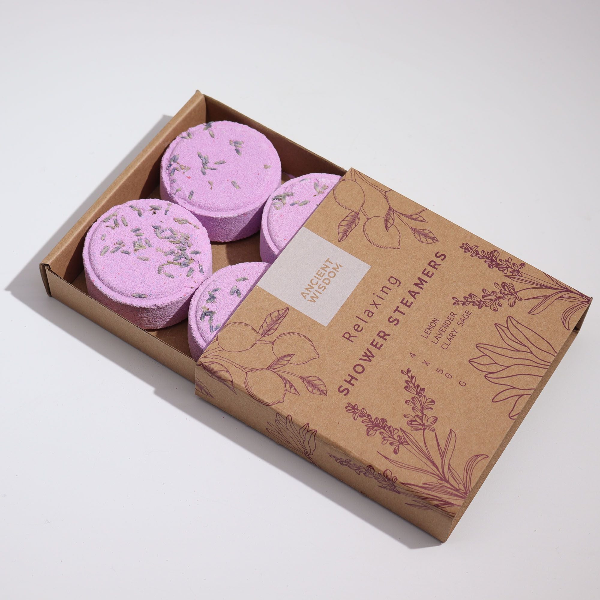 Relaxing Shower Steamers — Zen Wellness Set (4 stuks)