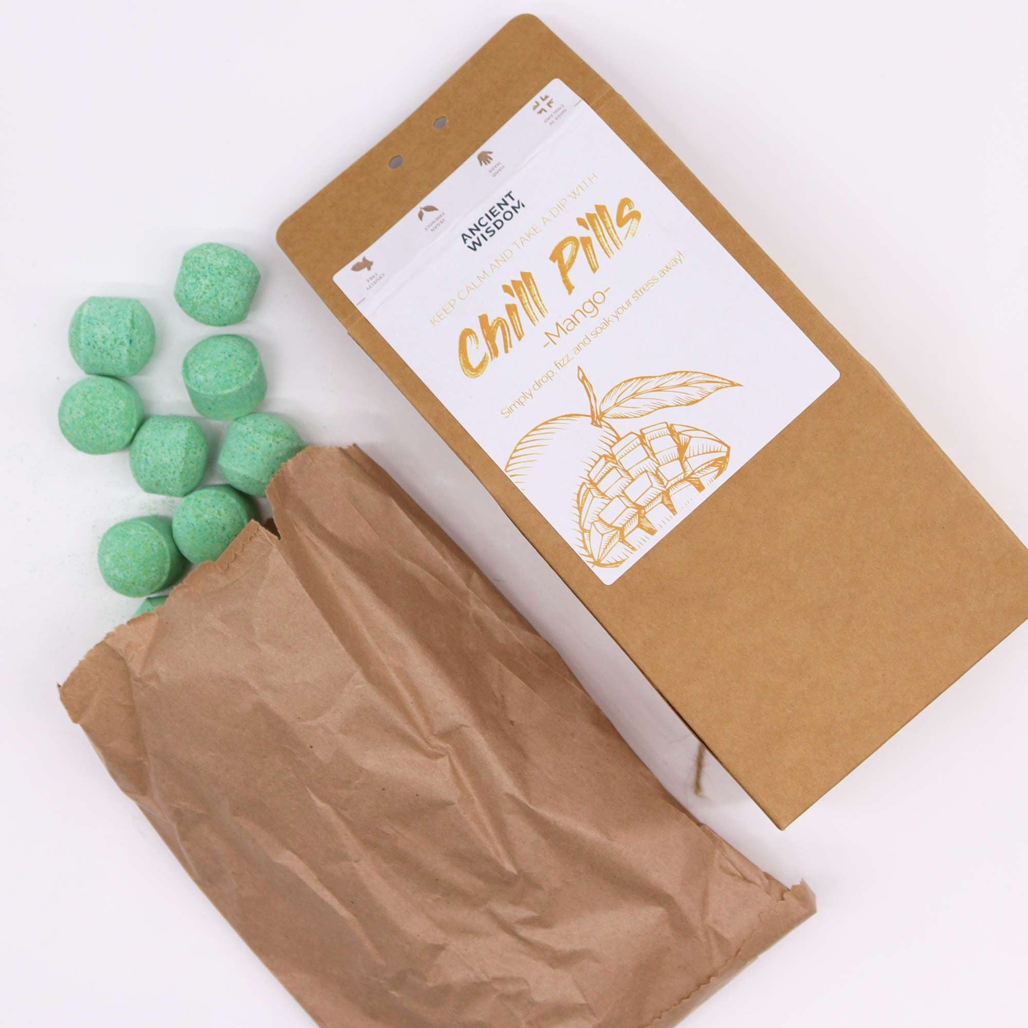 Mango Chill Pills — Bath Bombs Gift Pack (350g)