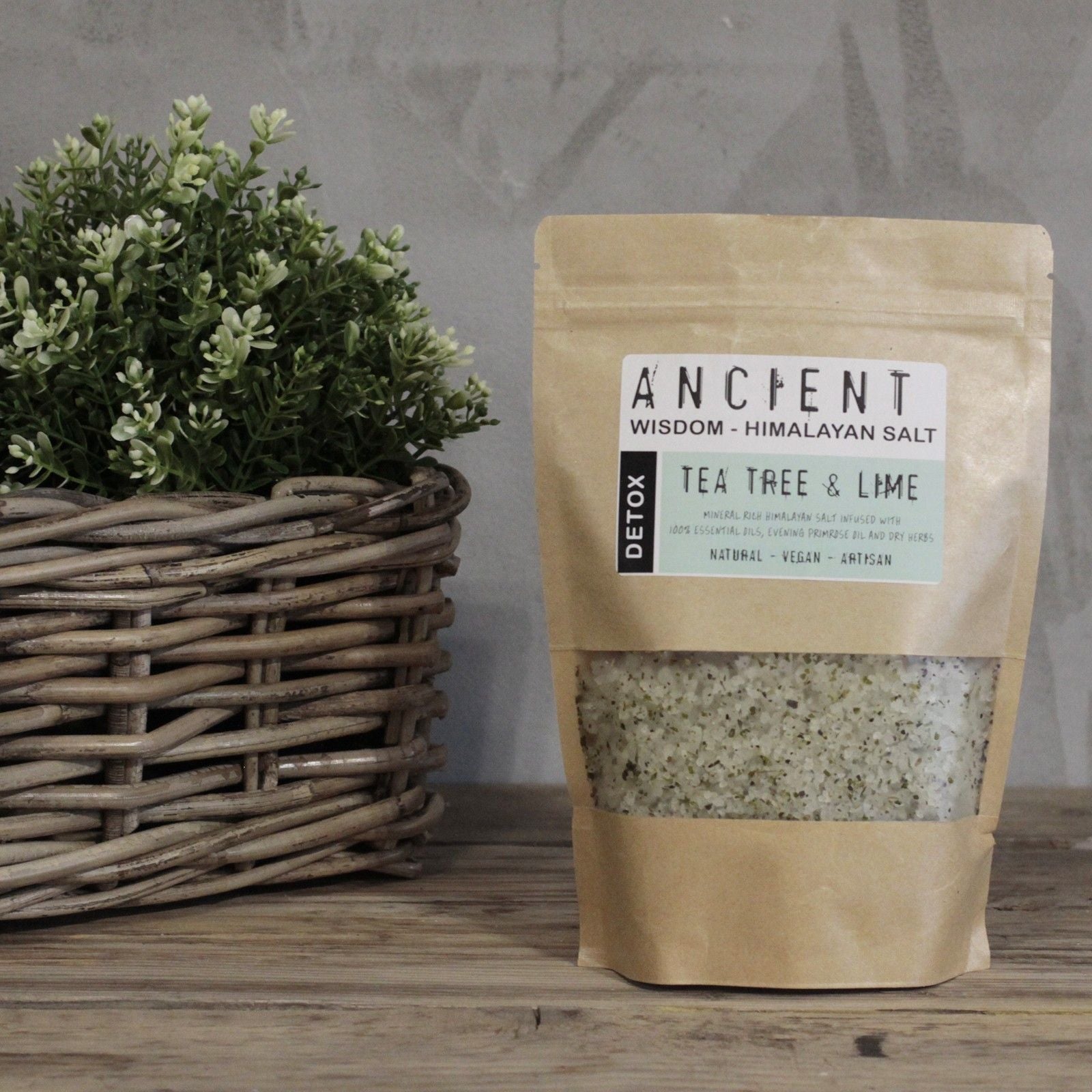 Himalayan Bath Salt Blend — Detox (Tea Tree &amp; Limoen) — 500g