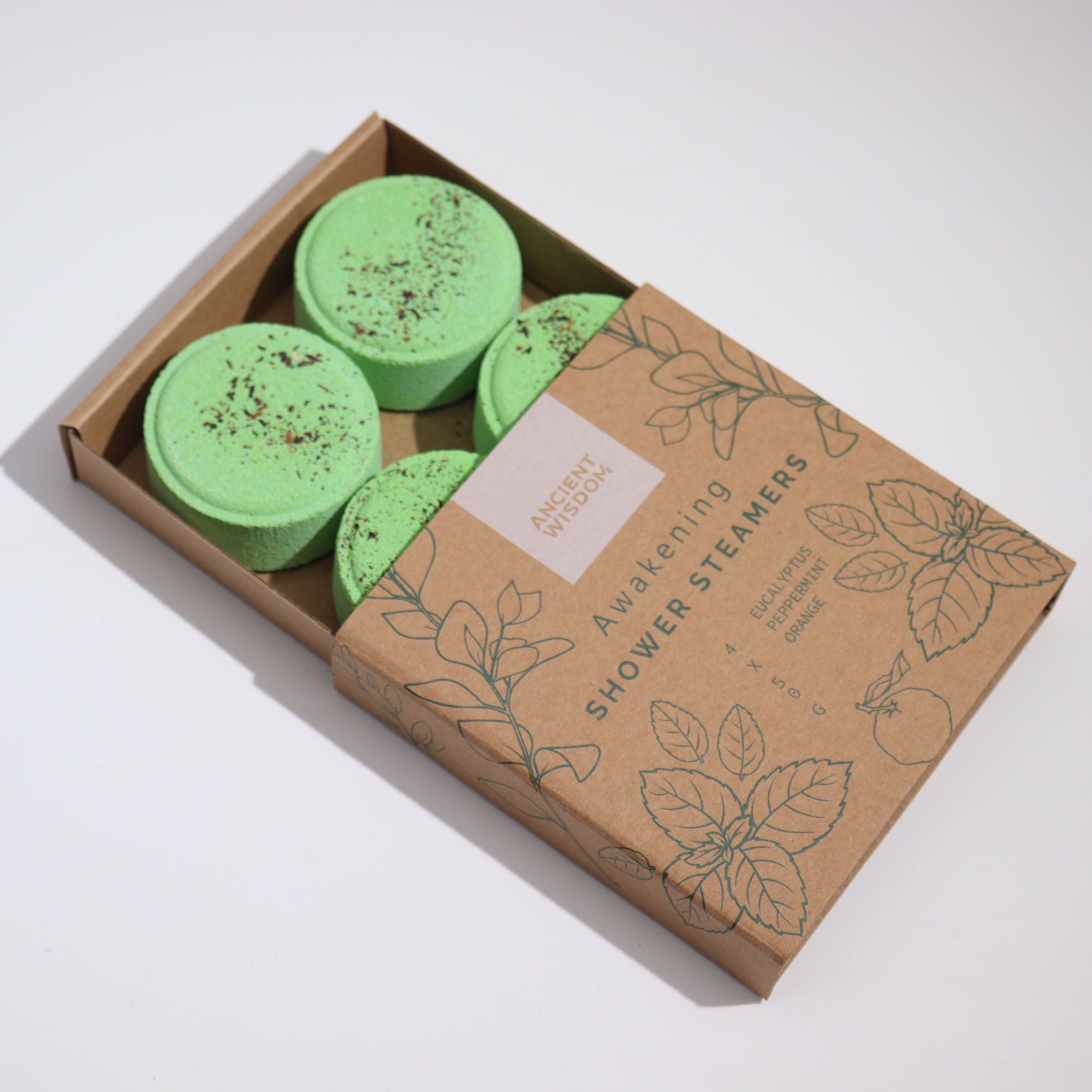 Awakening Shower Steamers — Zen Wellness Set (4 stuks)
