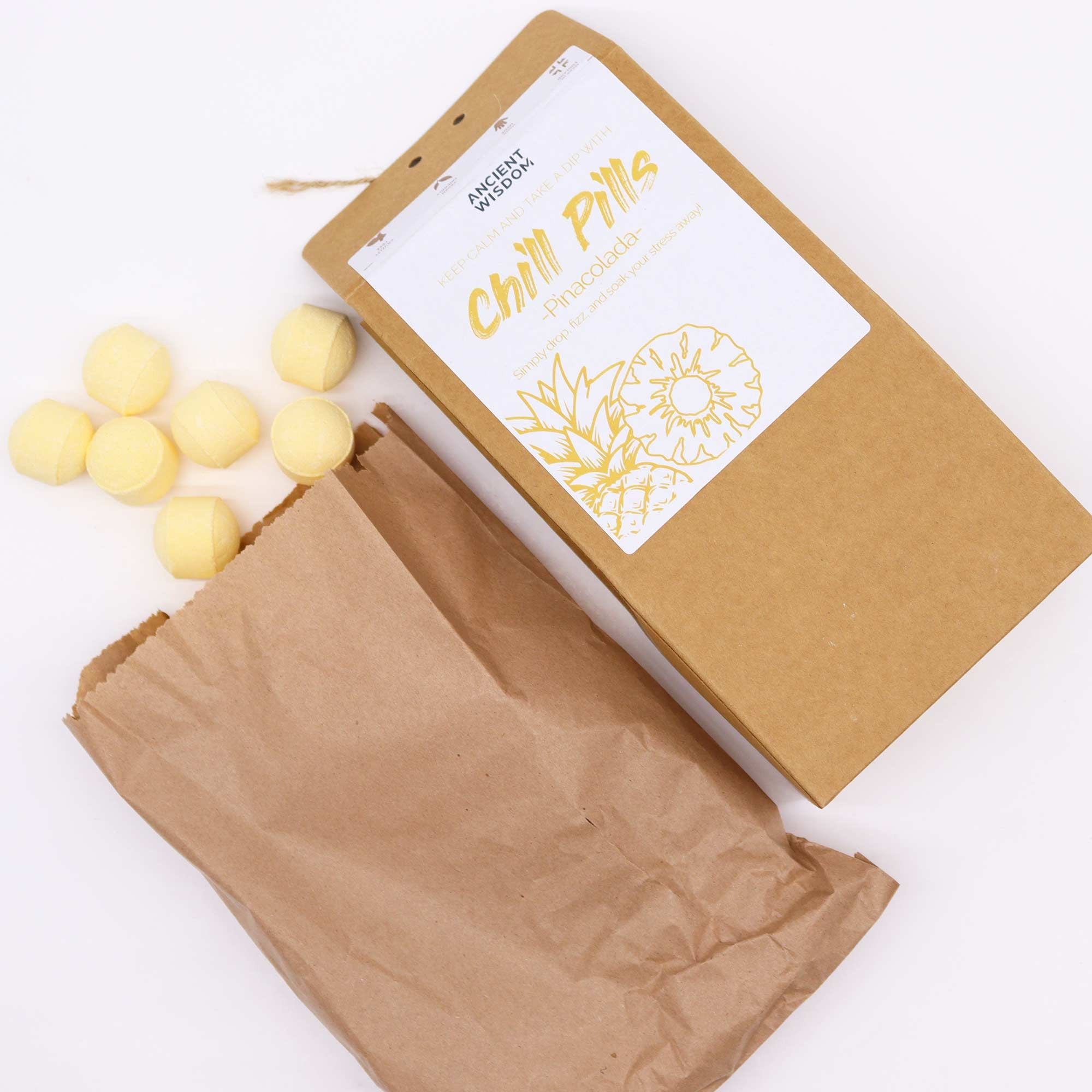 Piña Colada Chill Pills — Bath Bombs Gift Pack (350g)