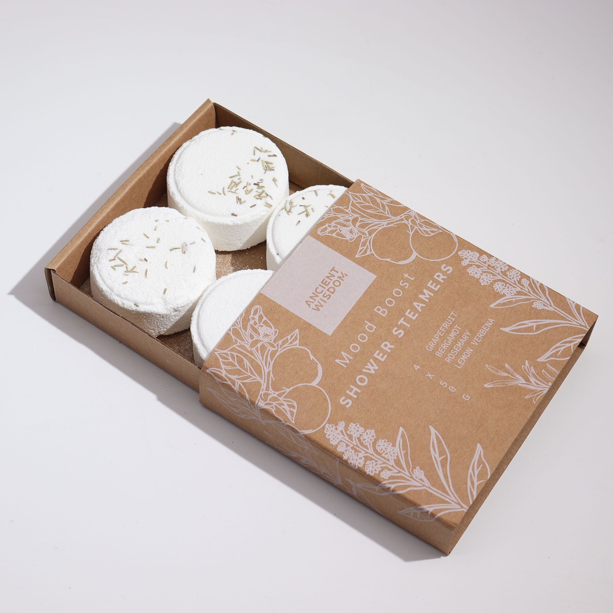 Mood Boost Shower Steamers — Zen Wellness Set (4 stuks)